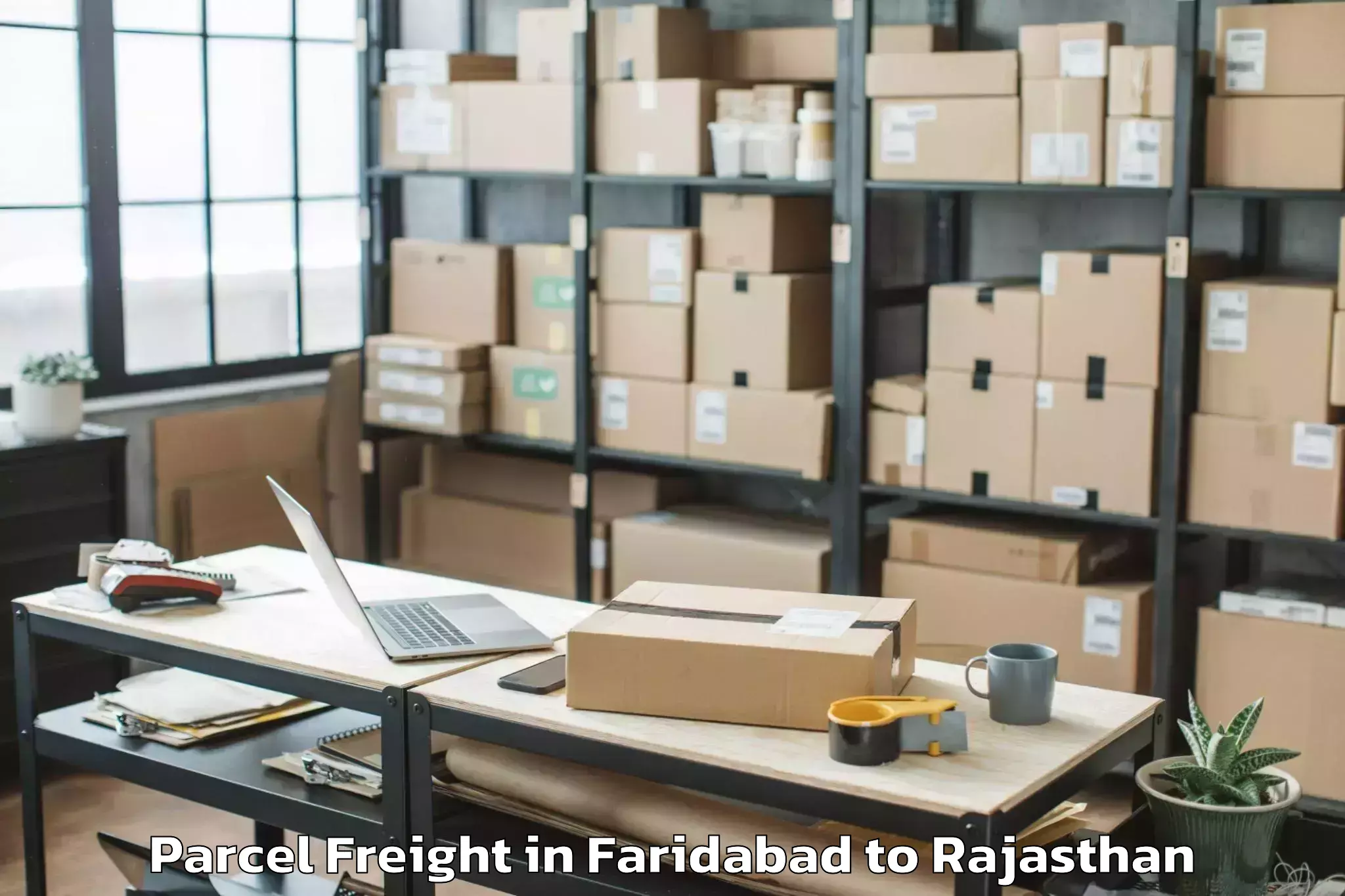 Book Faridabad to Bijaipur Parcel Freight Online